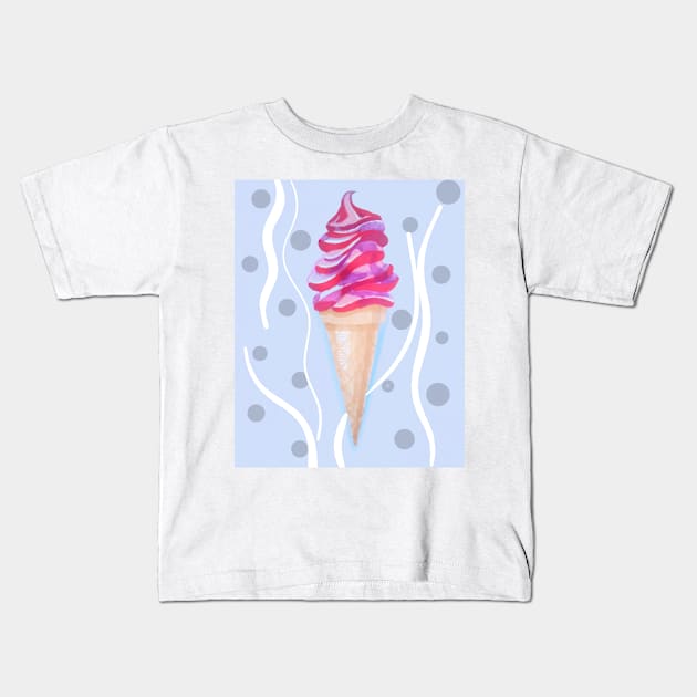 Ice crem dance Kids T-Shirt by Mishka Barbie